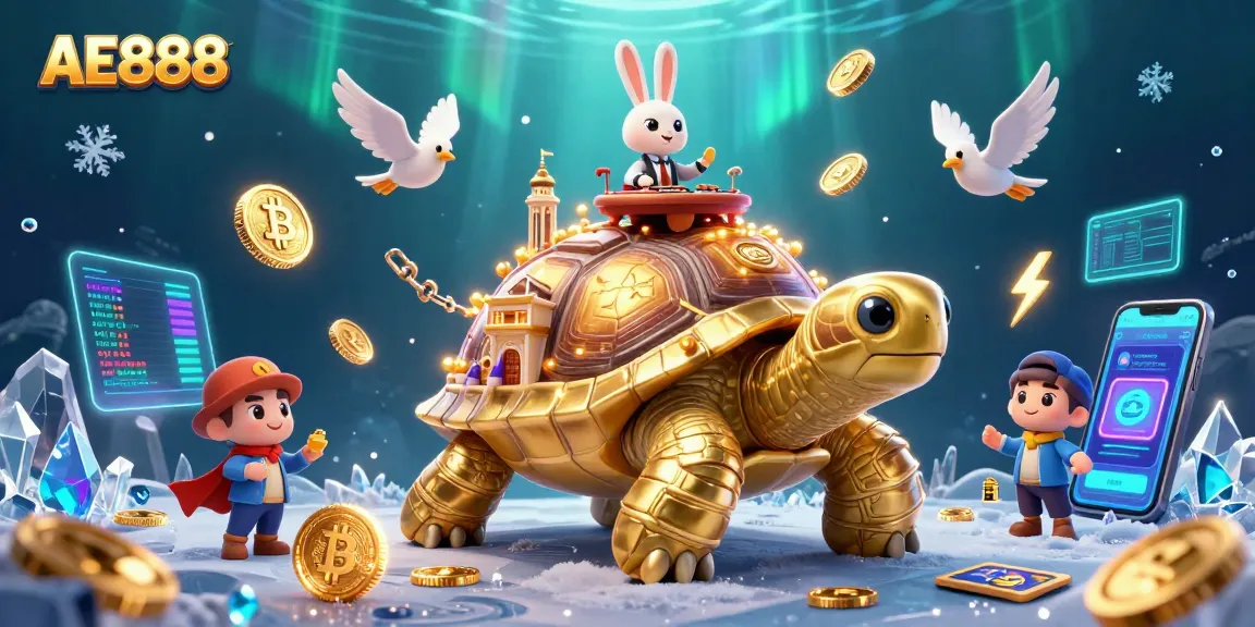 Win big at AE888 with immersive 3D casino illustrations featuring vibrant characters and dynamic gambling elements.
