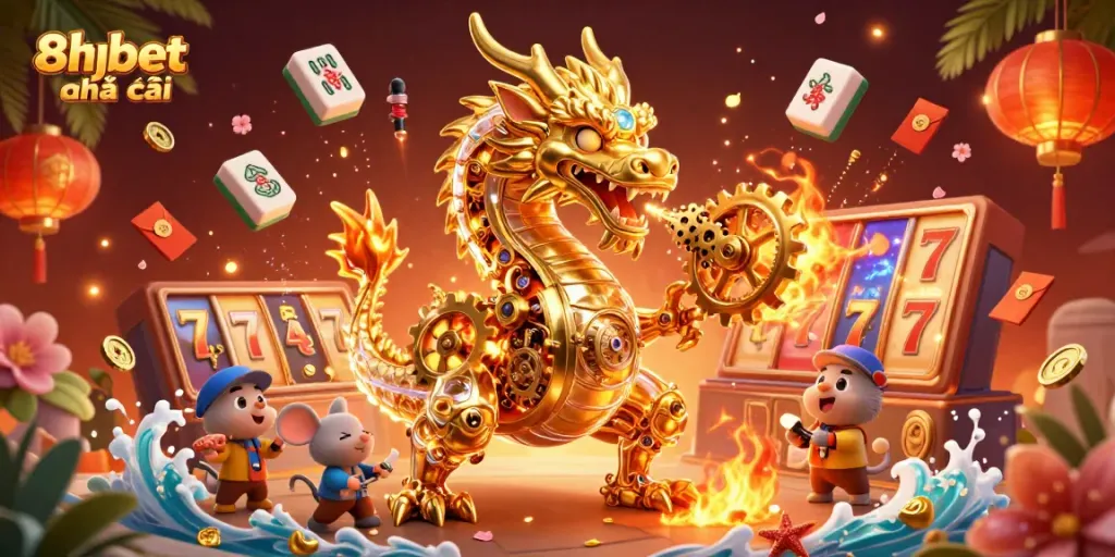 Bet on exciting games at 8xbet nhà cái with our vibrant casino-themed 3D illustration.